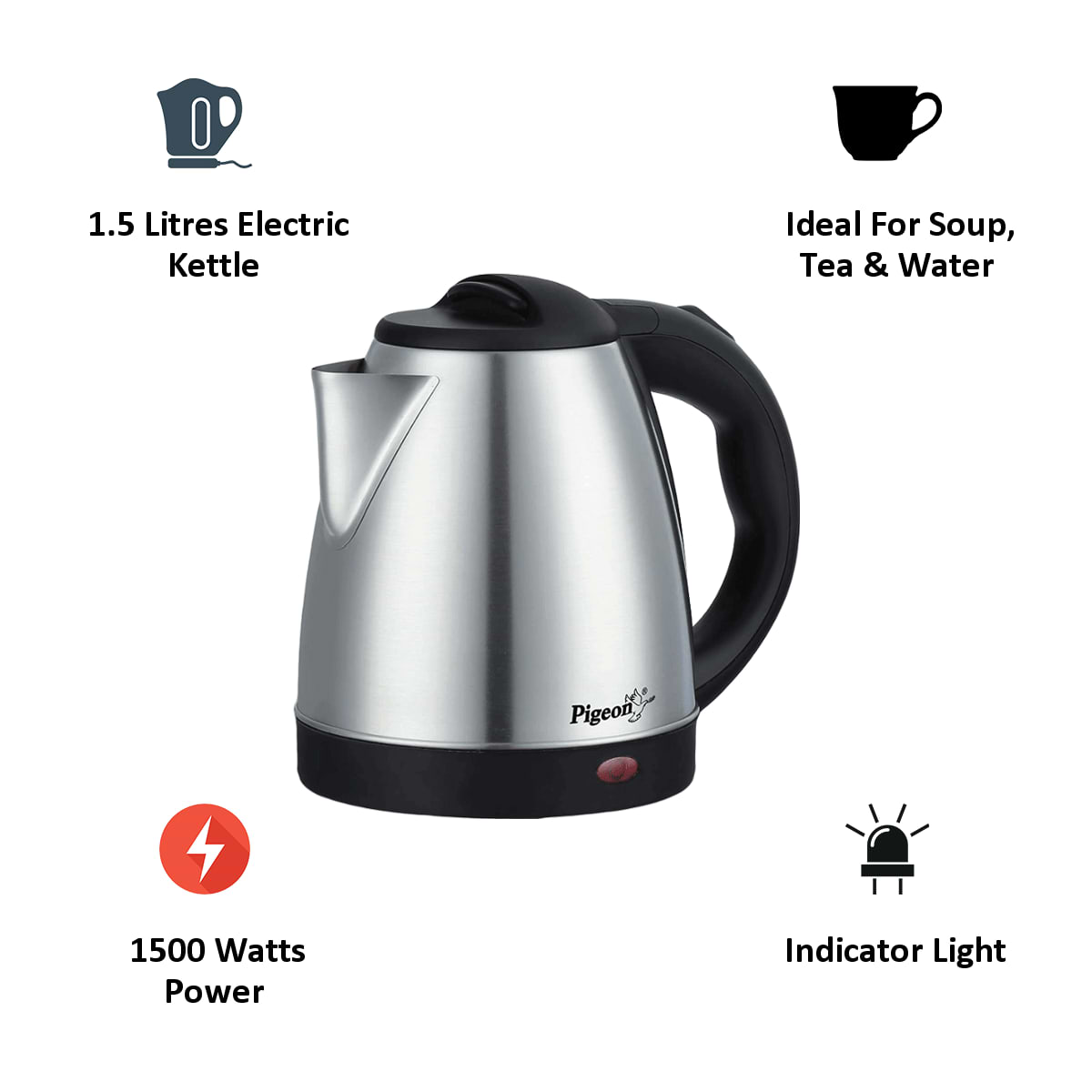 Pigeon hot electric kettle 1.5 deals litre