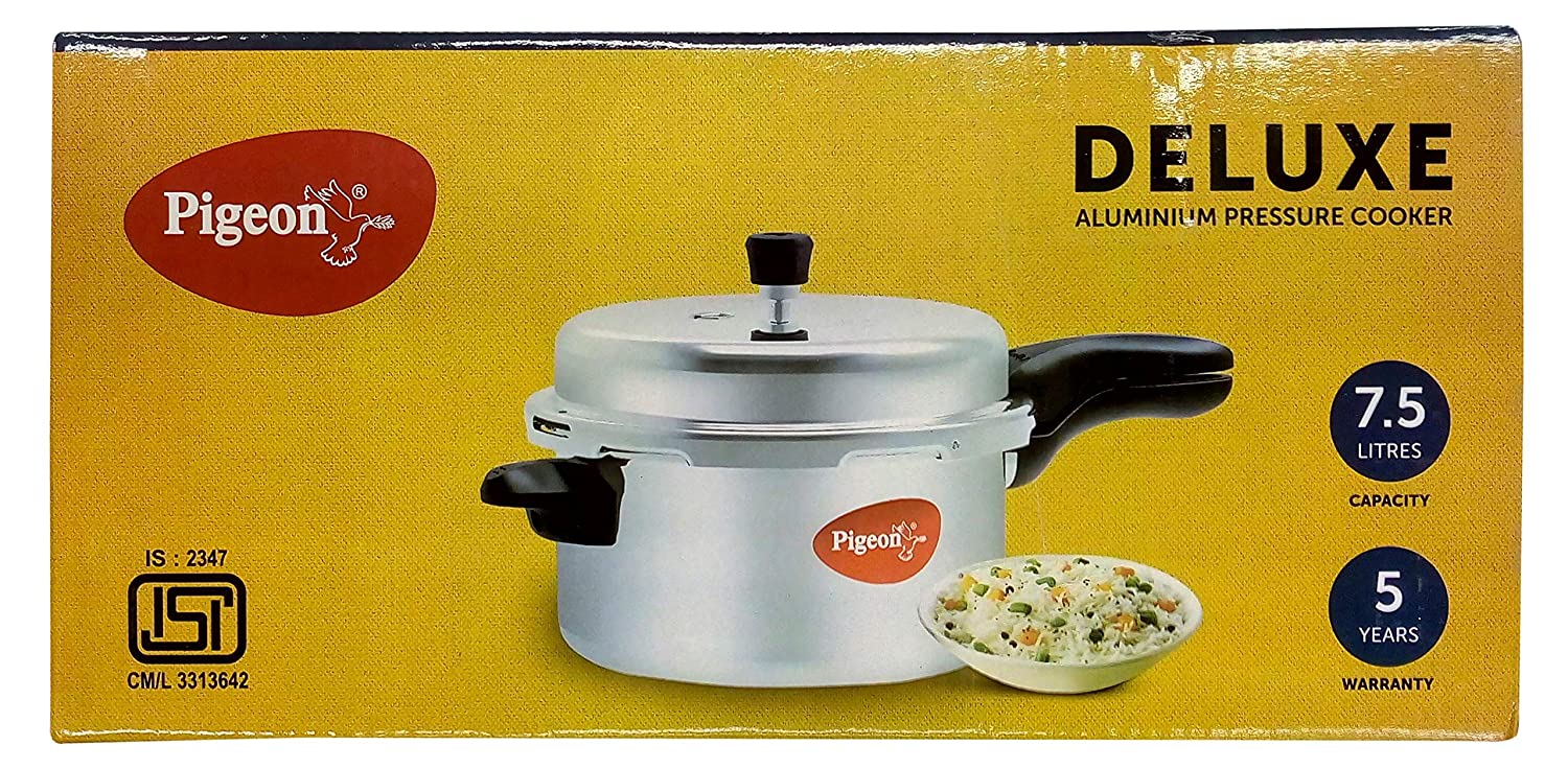 Pigeon Deluxe Aluminium Pressure Cooker 7.5 Litre 1 Piece