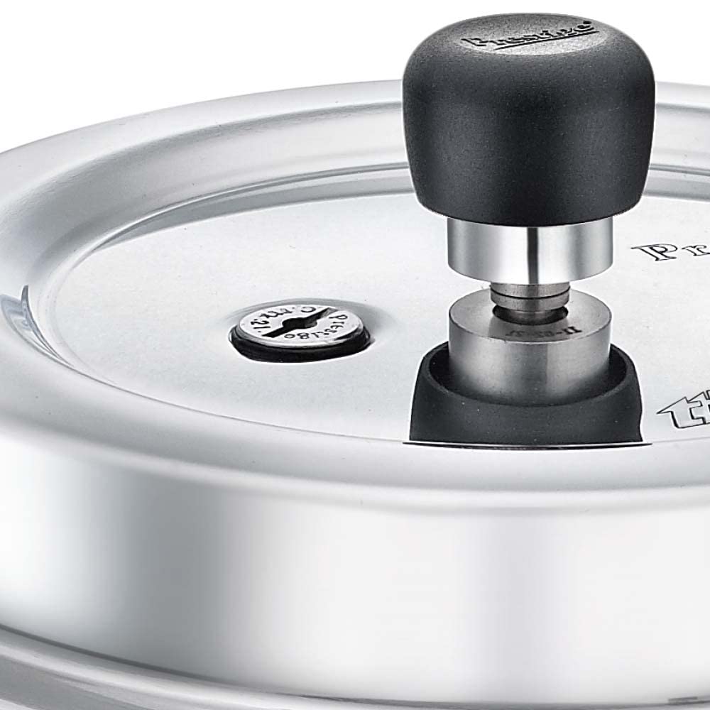 Prestige Popular Plus Svachh Virgin Aluminium Gas And Induction Compatible Outer Lid Pressure Cooker, (Silver),