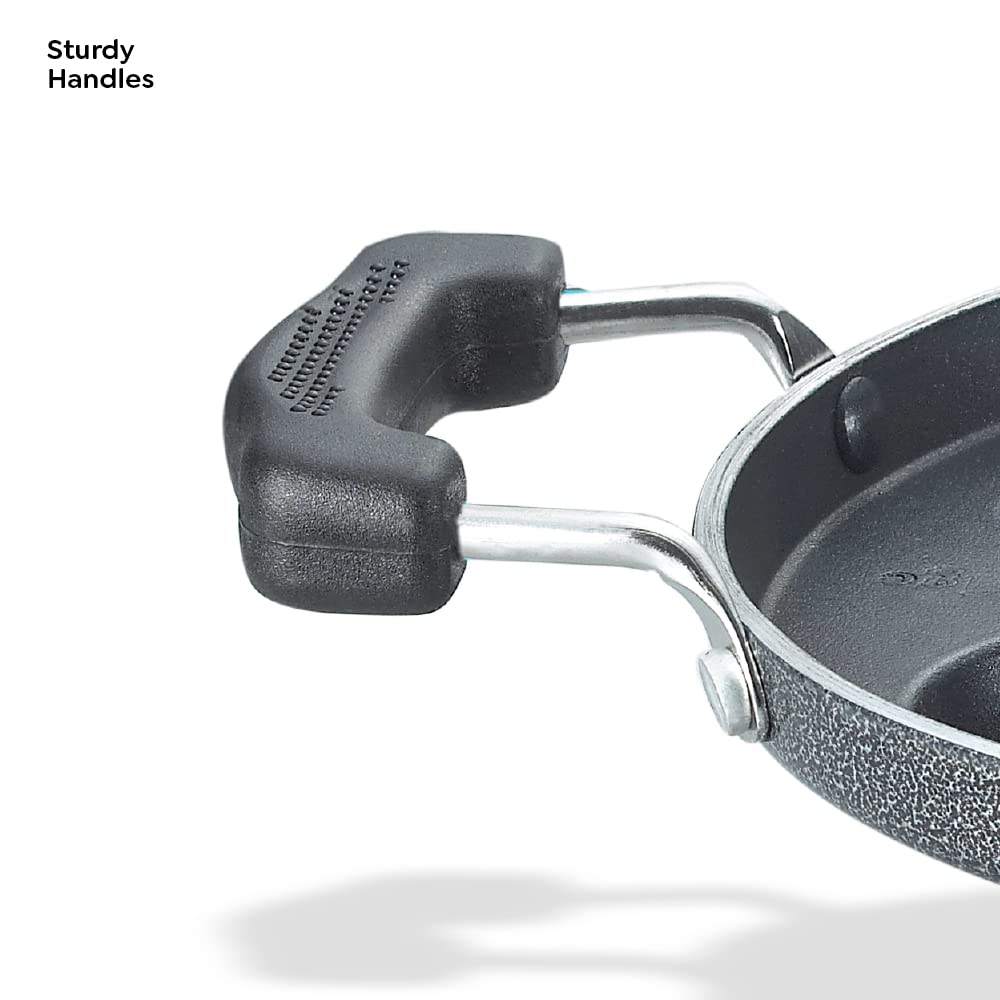 Prestige Omega Select Plus Non Stick Paniyarakkal | Black  |Residue Free Coating |Metal Spoon Friendly | Ergonomic Handle