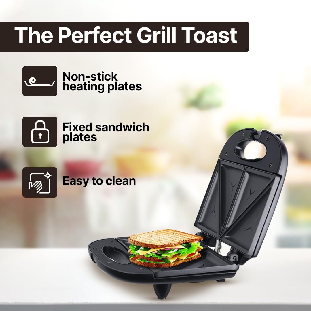 Prestige PSMFB 800 W Sandwich Toaster with sandwich plates|Makes multi-layered sandwiches|Black|1 year warranty