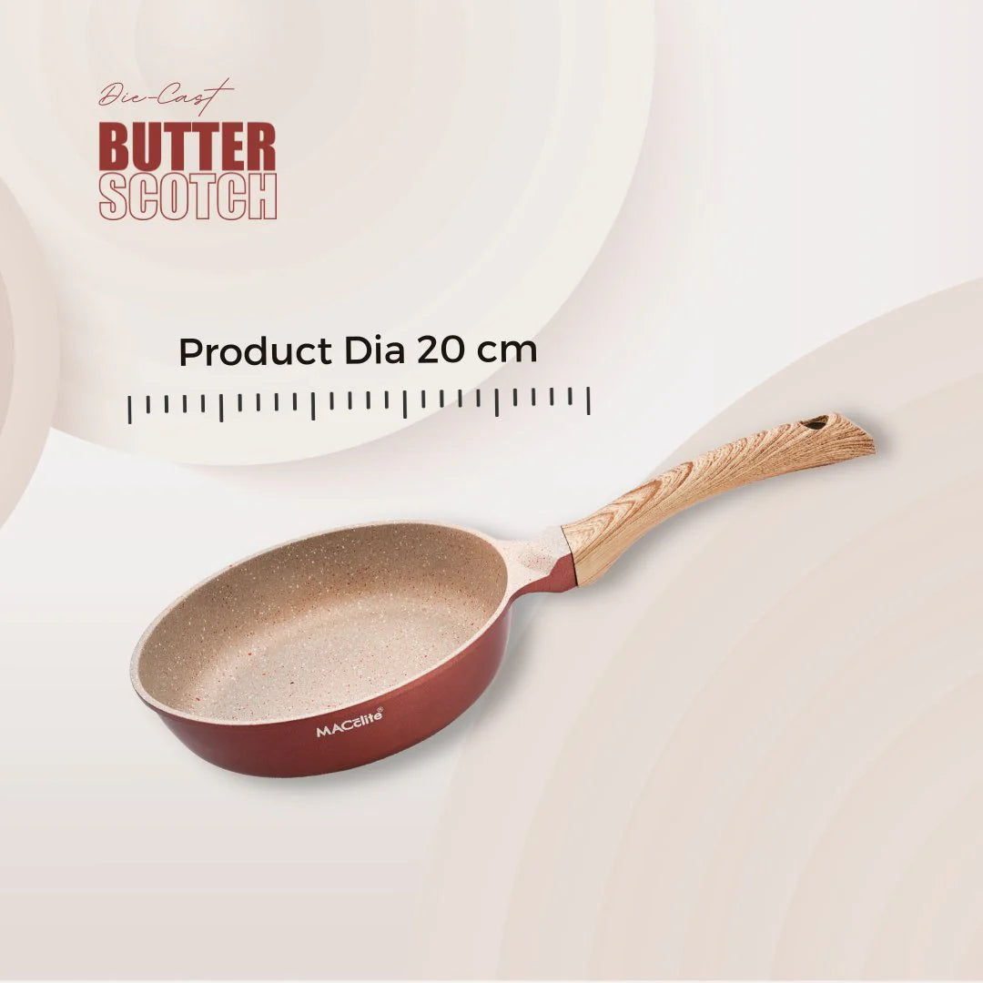 MACclite Butter Scotch Die Cast Non Stick Frying Pan  Induction Base