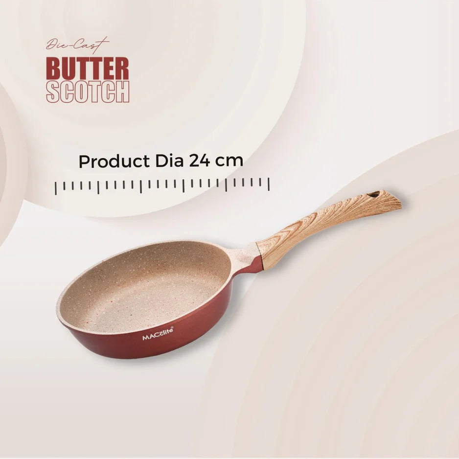 MACclite Butter Scotch Die Cast Non Stick Frying Pan  Induction Base