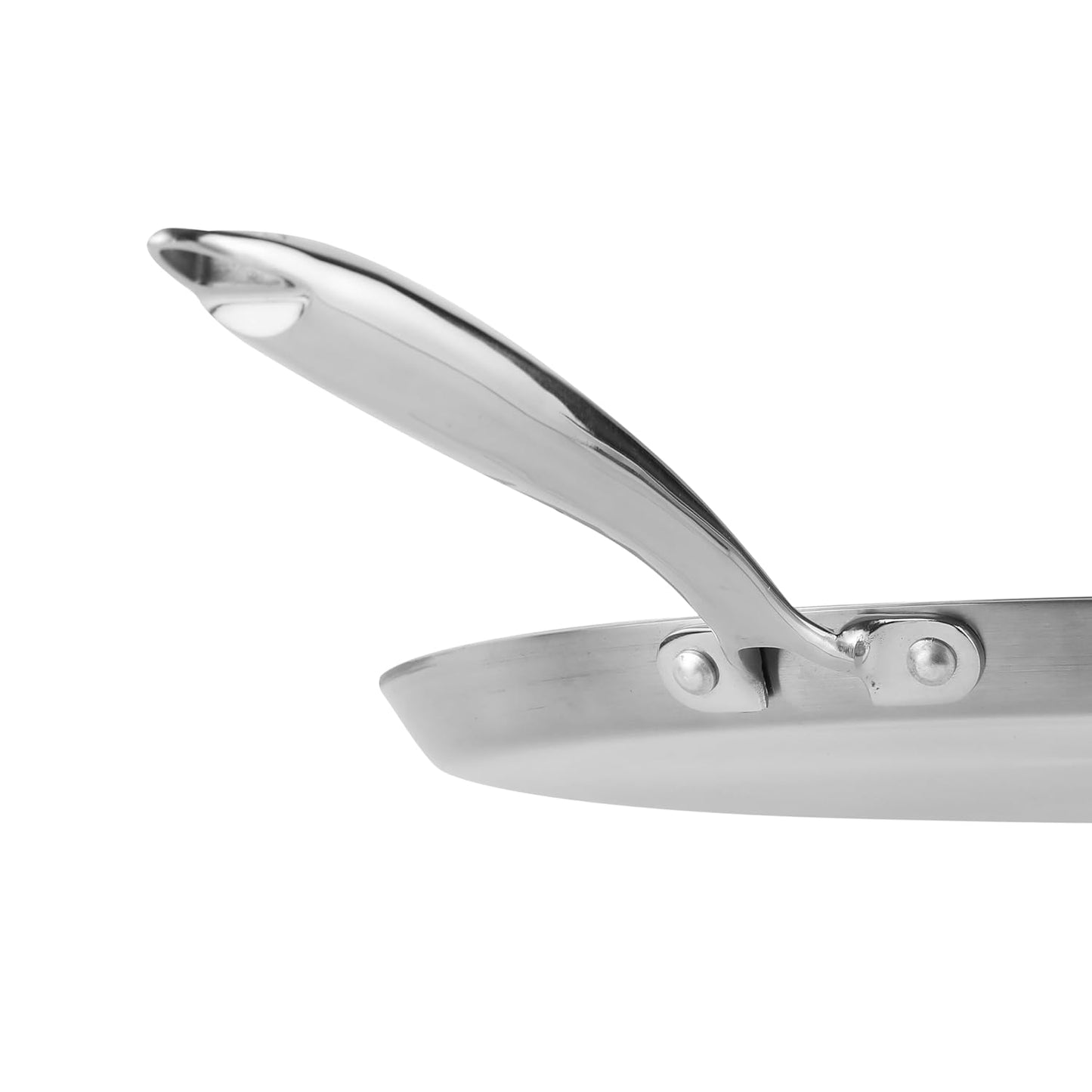 Vinod SAS Pro Platinum Triply Stainless Steel Dosa Tawa | 4.0 mm Thick | Hexa Design | Metal Spoon Friendly | Riveted Handle | Gas, Induction Base