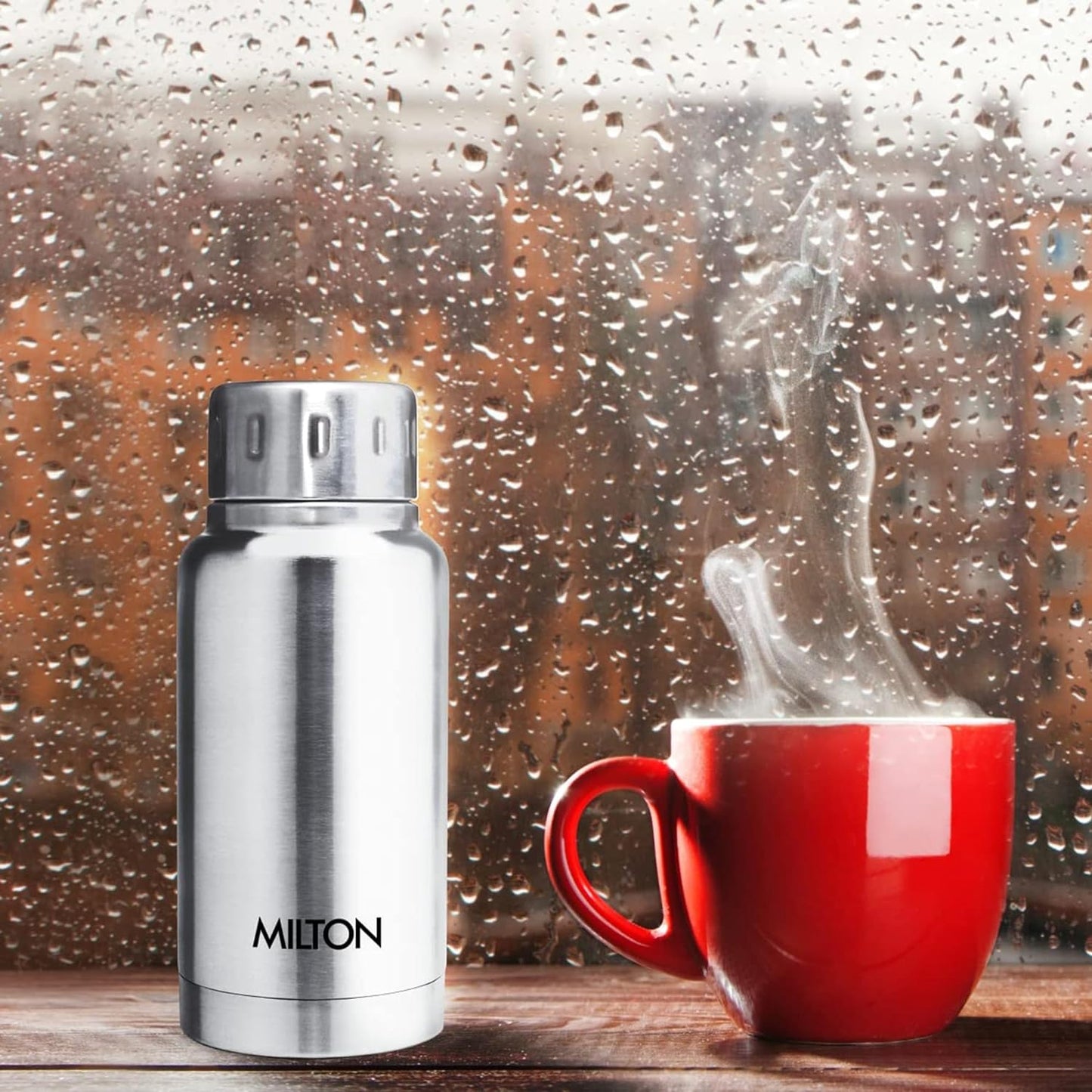 Milton Elfin Thermosteel 24 Hours Hot and Cold Water Bottle,| Leak Proof | Easy to Carry | Office Bottle | Hiking | Trekking | Travel Bottle | Gym | Home | Kitchen Bottle