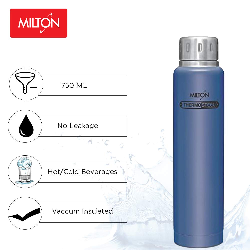 Milton Elfin Thermosteel 24 Hours Hot and Cold Water Bottle,| Leak Proof | Easy to Carry | Office Bottle | Hiking | Trekking | Travel Bottle | Gym | Home | Kitchen Bottle