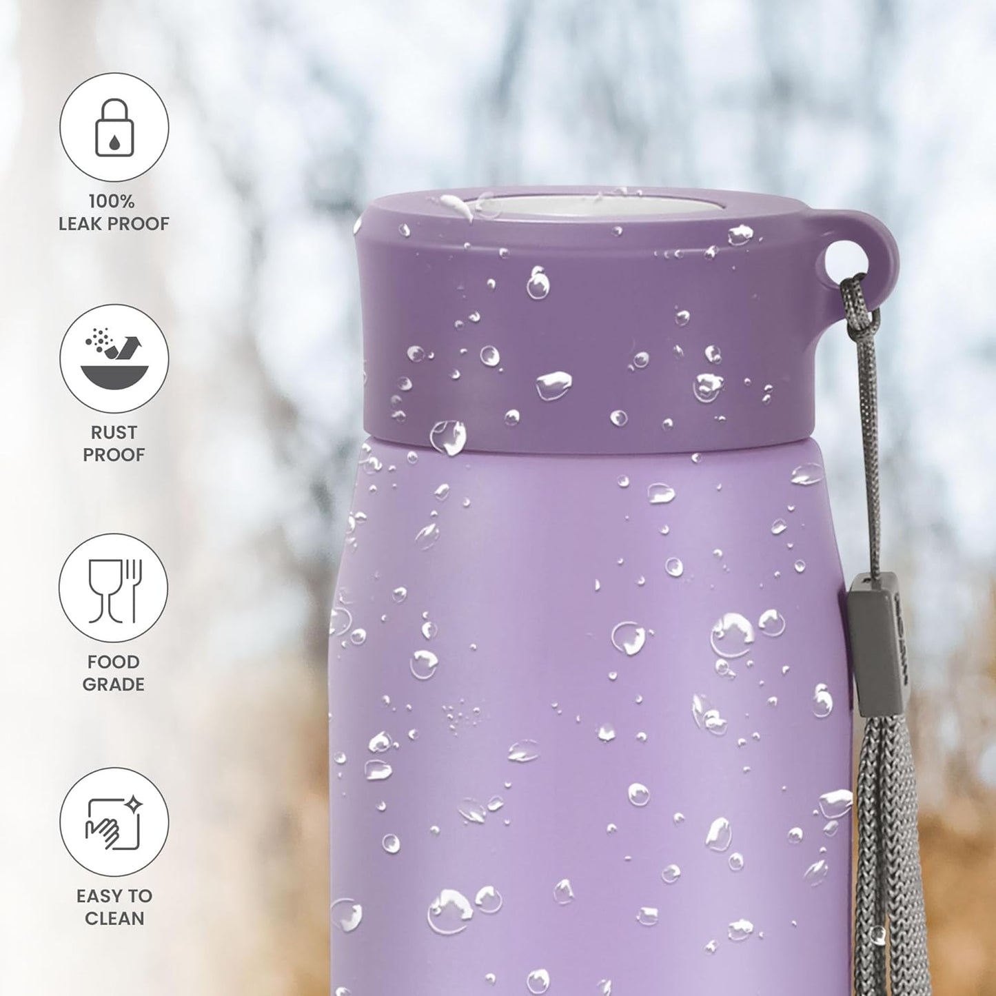 MILTON Handy Stainless Steel Water Bottle,  water bottles, Single walled, Leak-Proof, Rust-free Steel Bottle, Easy Grip, Easy to Carry, Travel Bottle,