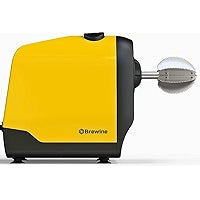 Brewine 2-in-1 Coconut Scraper & Citrus Juicer with Dual Speed Settings, Cooling Fan for Ventilation, Stainless Steel Scraping Blade, Splash Guard, Super Suction Feet for Stability, Red, 200 Watts