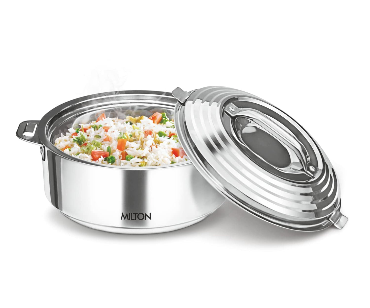 MILTON Galaxia Double Walled Stainless Steel Casserole,, Silver | PU Insulated | Hot & Cold | Hygiene | Odourless