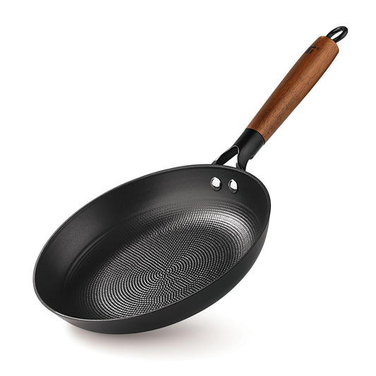 BERGNER Odin Cast Iron Frypan, Pre-Seasoned, for Searing/Browning/Frying/Sauteing/Serve, Enamel Finish, Rust Proof Lightweight Iron, Metal Spatula Safe, Induction Bottom and Gas Stove Ready