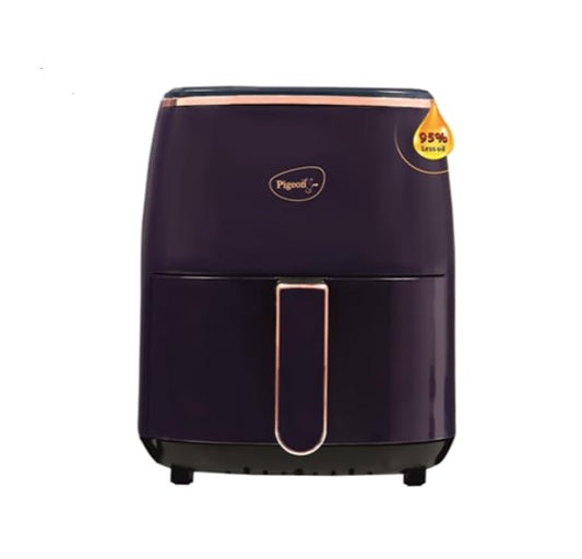 Pigeon Healthifry Plus Digital Air Fryer, 360° High Speed Air Circulation Technology 1400 W with Non-Stick 4.2 L Basket - Purple