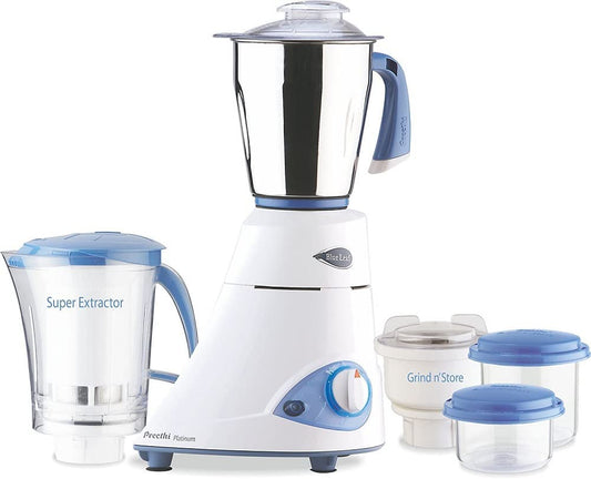 Preethi Blue Leaf 110 Volts Mixer Grinder, White, 550 Watts