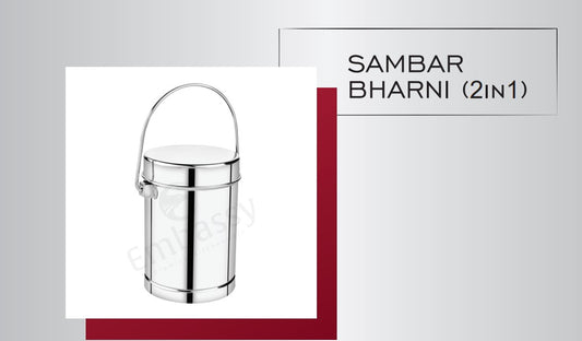 Embassy Stainless steel Ghee/Oil/Milk Barni / Milk Pot / SAMBAR BHARNI (2in1)