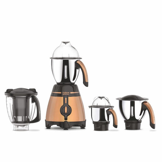 Vidiem 649 A Metallica Bronze|Mixer Grinder 1000 Watt with 3 Jars & 1 Juicer |4 Leakproof Jars withself-Lock for Wet & Dry Spices, Chutneys|5 Years Warranty