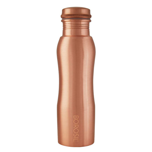 Borosil Curvy Copper Water Bottle, 1 Litre