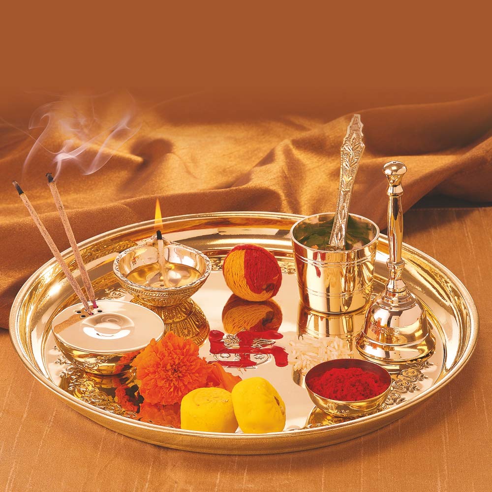 Borosil Puja Thali (Brass)