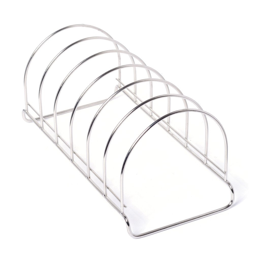 Embassy Stainless Steel Round Plate Rack/Stand, 1-Piece, Size - 6 (32 cms)