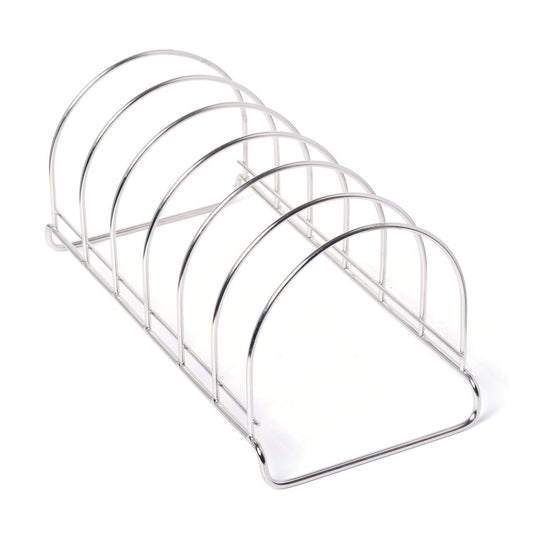 Embassy Stainless Steel Round Plate Rack/Stand, 1-Piece, Size - 6 (32 cms)