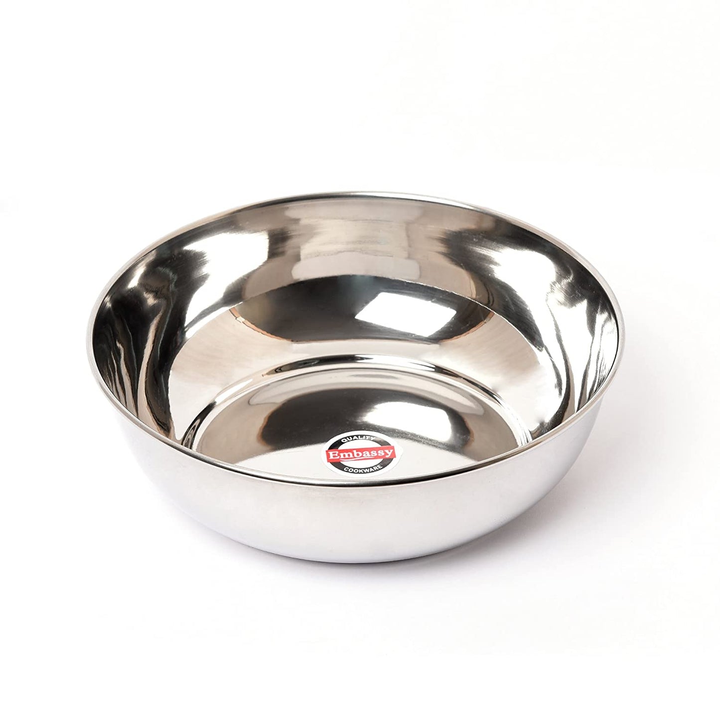 Embassy Punjabi Vati/Serving Bowl, Size 11, 1400 ml, 20.5 cms (Pack of 4, Stainless Steel)