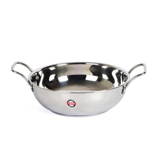 Embassy Stainless Steel Sandwich Bottom Kadhai (Size 13, 25 cms) - 2300 ml