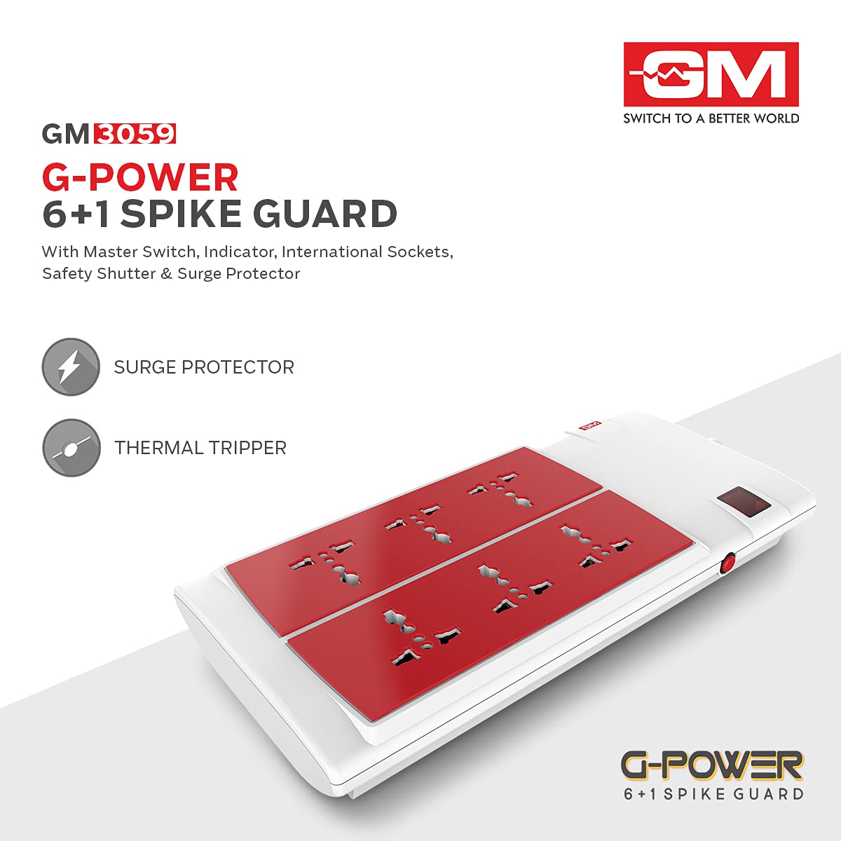 GM 3059 G-Power 6+1 Spike Adaptor with Master Switch, Indicator