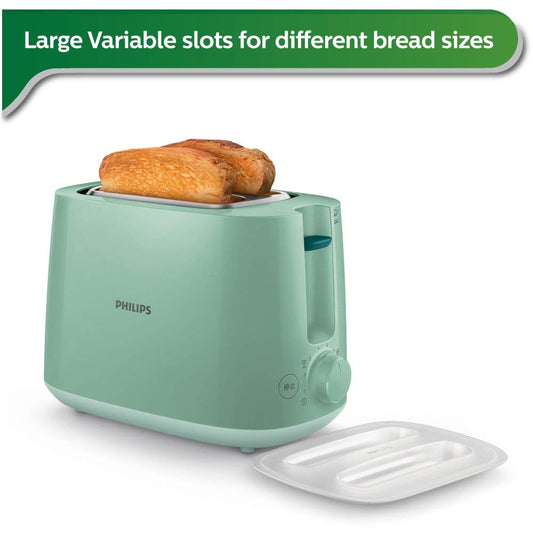 PHILIPS HD2584/60 830W 2 Slice Pop Up Toaster (Green)