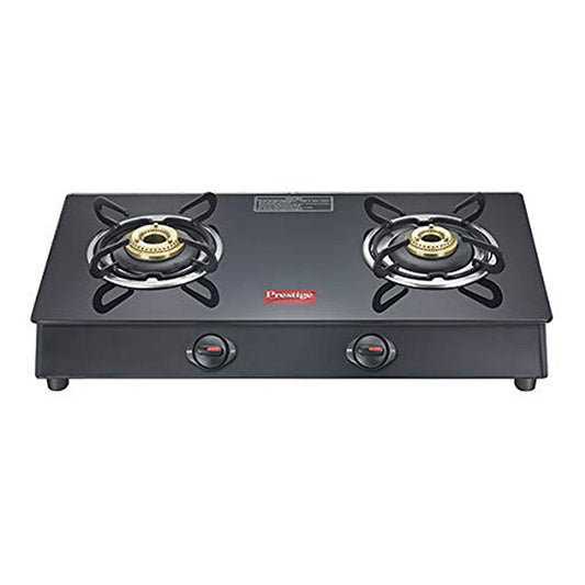 Prestige Marvel Plus 2 Burner Glass Top, Gas Stove (GTM 02, Black)