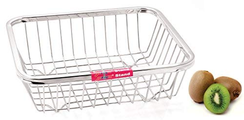 Priya 4 Layers Fruits, Vegetable Big Kitchen Trolley (White), Stainless Steel