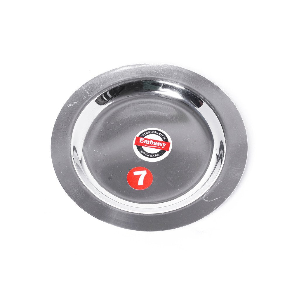 Embassy Stainless Steel Ciba Top Lid, Set of 4 (Small Sizes 7-10; 12.4, 14, 15.2, 17 cms)