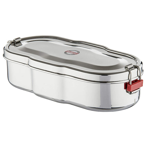 Embassy Stainless Steel Element Lunch Box/Food Pack, 21.5x10.5x5.5 cms (LxBxH)