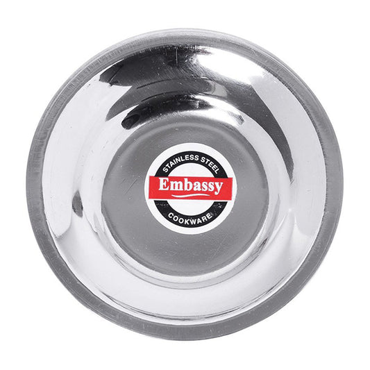 Embassy Stainless Steel Glass Lid/Cover, Pack of 12, Size 2 (Diameter 8.1 cms)