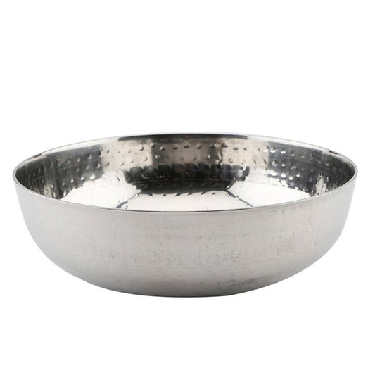 Embassy Stainless Steel Hammered Tasla/Kadhai (Without Handle), 600 ml (Size 7)