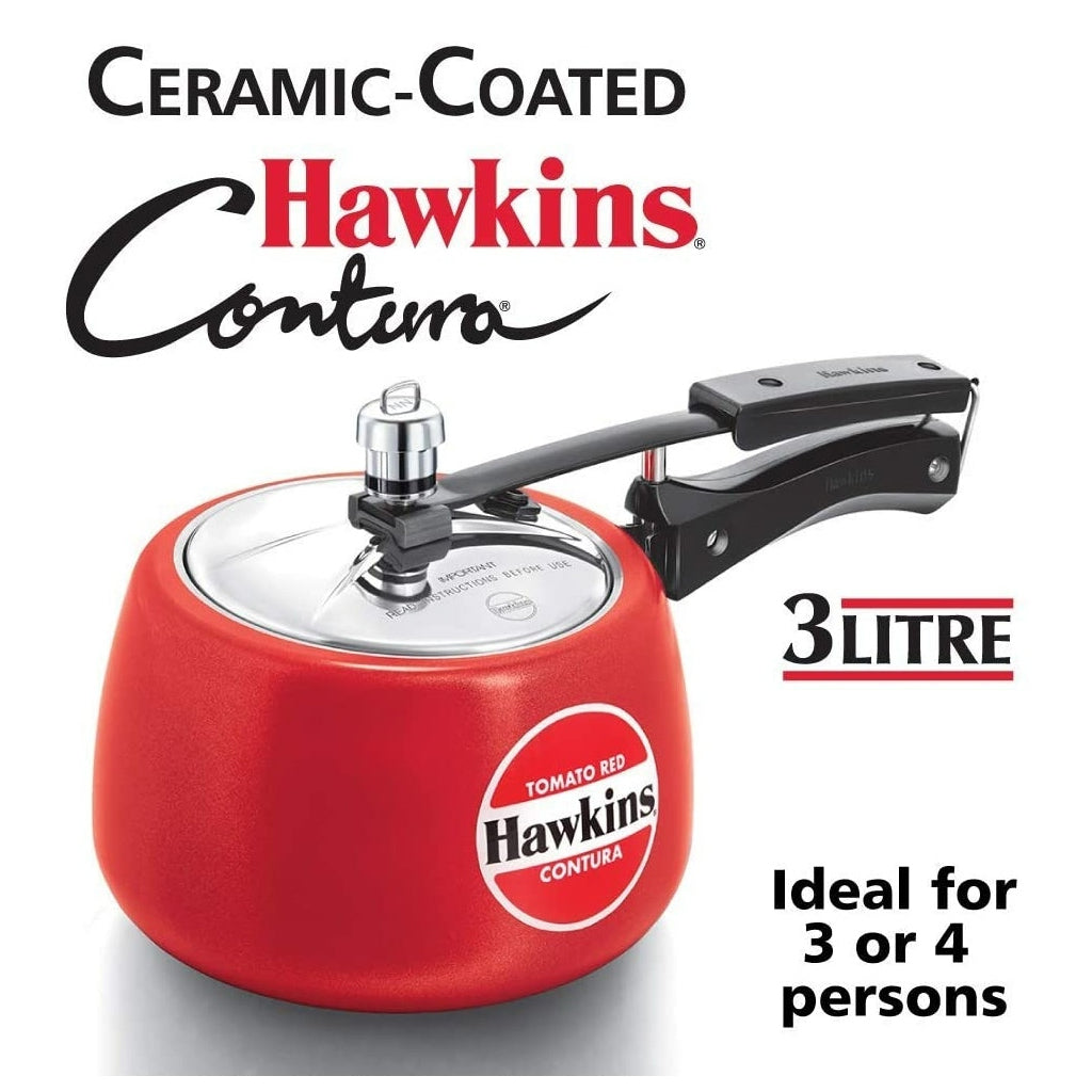 Hawkins Ceramic-Coated Contura (Tomato Red) 3 Litre
