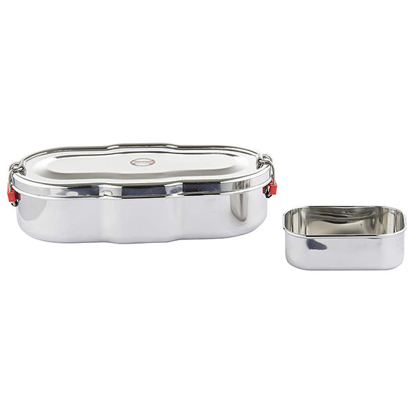 Embassy Stainless Steel Element Lunch Box/Food Pack, 21.5x10.5x5.5 cms (LxBxH)