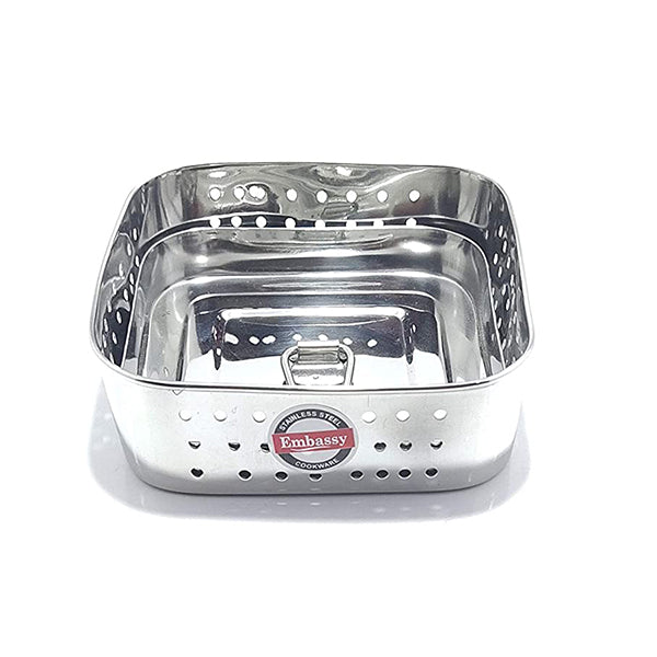 Embassy Stainless Steel Square Paneer Maker / Moulde, Size 2, 400 ml