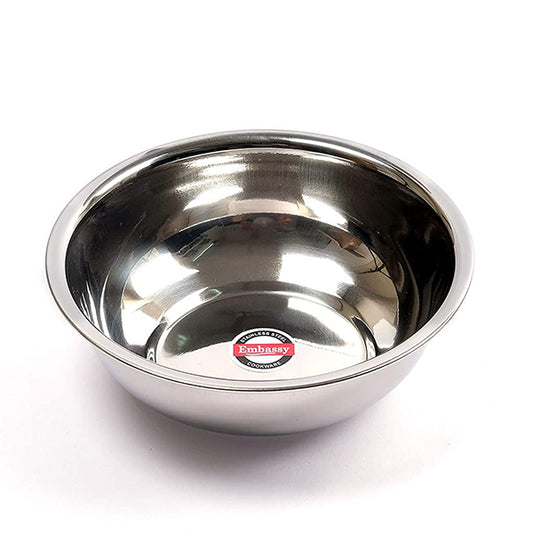 Embassy Stainless Steel Wonderful Mixing Bowl, Size 2, 1500 ml, 22.5 cms, Pack of 2