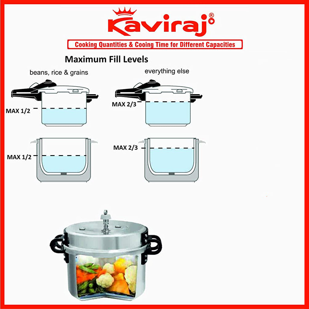 KAVIRAJ Aluminium Pressure Cooker, 1.5LTRS