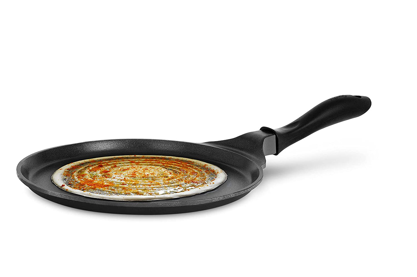 Pigeon by Stovekraft Wonder cast Aluminium Flat Tawa (Black, 27cm)