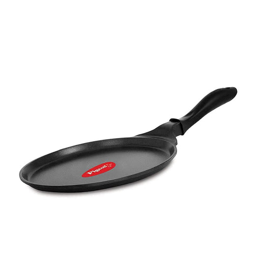 Pigeon by Stovekraft Wonder cast Aluminium Flat Tawa (Black, 27cm)