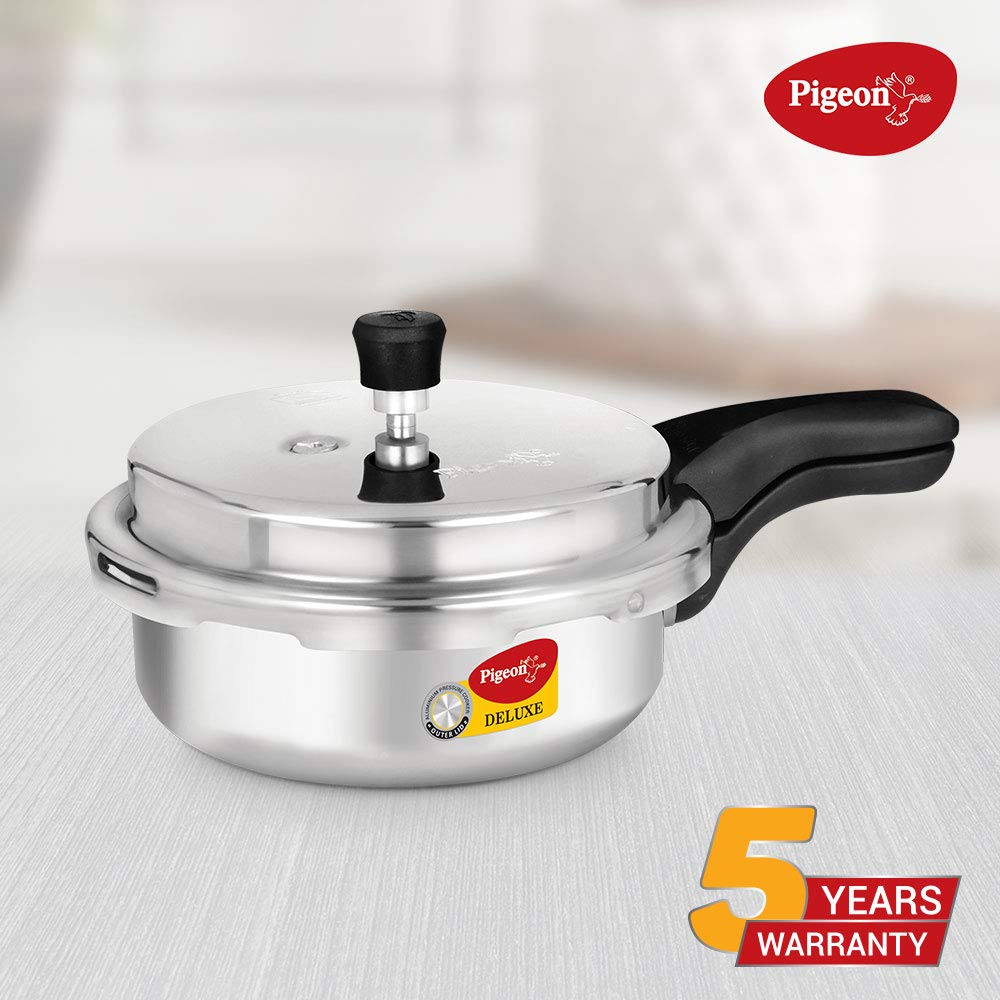 Pigeon by Stovekraft Aluminium Pressure Pan Junior with Outer Lid