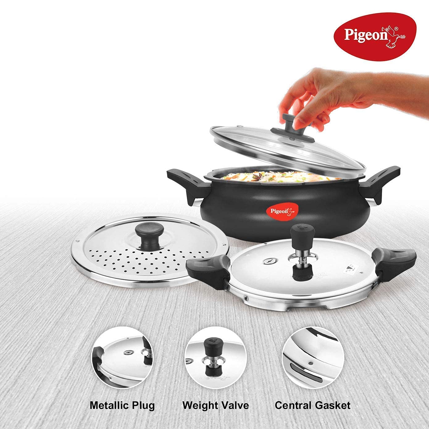 Pigeon black best sale cooker combo