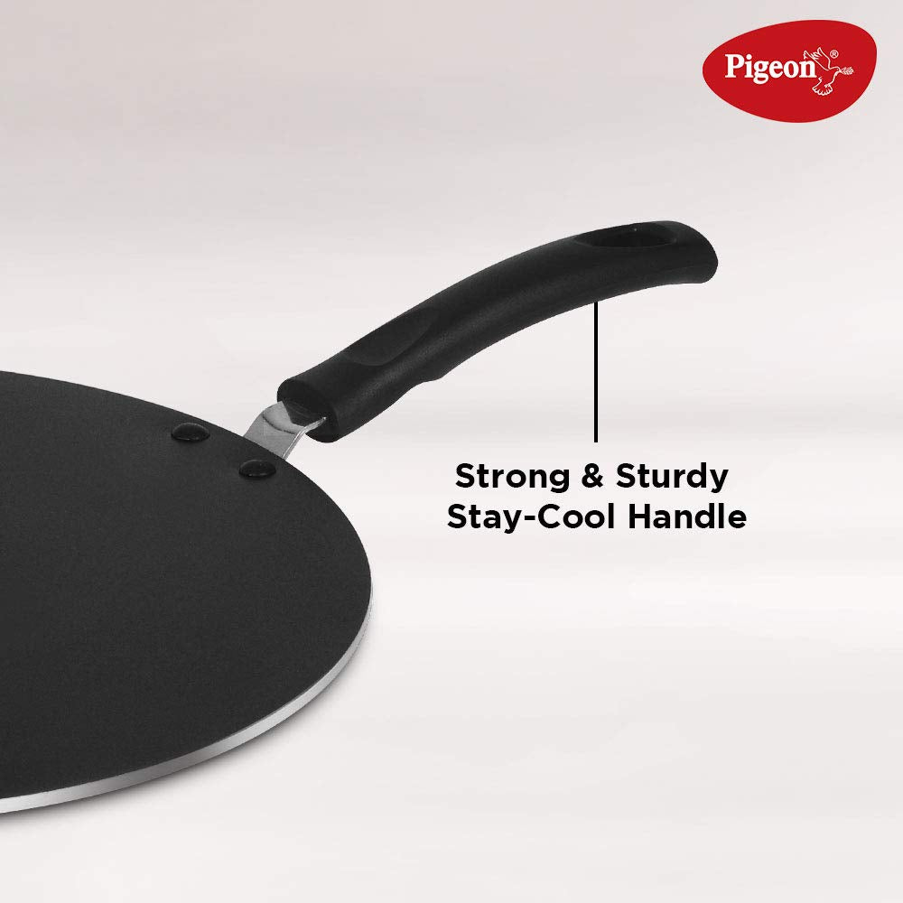 Pigeon by Stovekraft Non-Stick Aluminium Multi Tawa (31cm, Black)